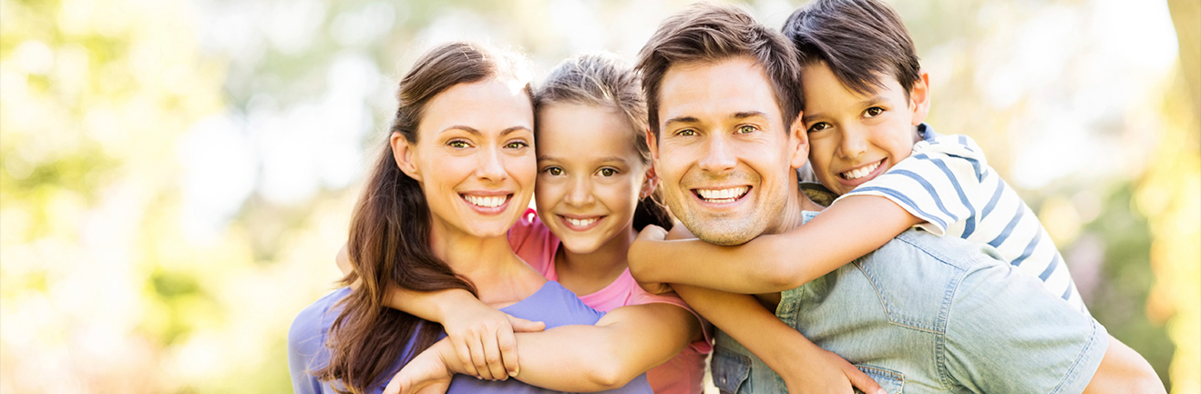 Happy family outdoors